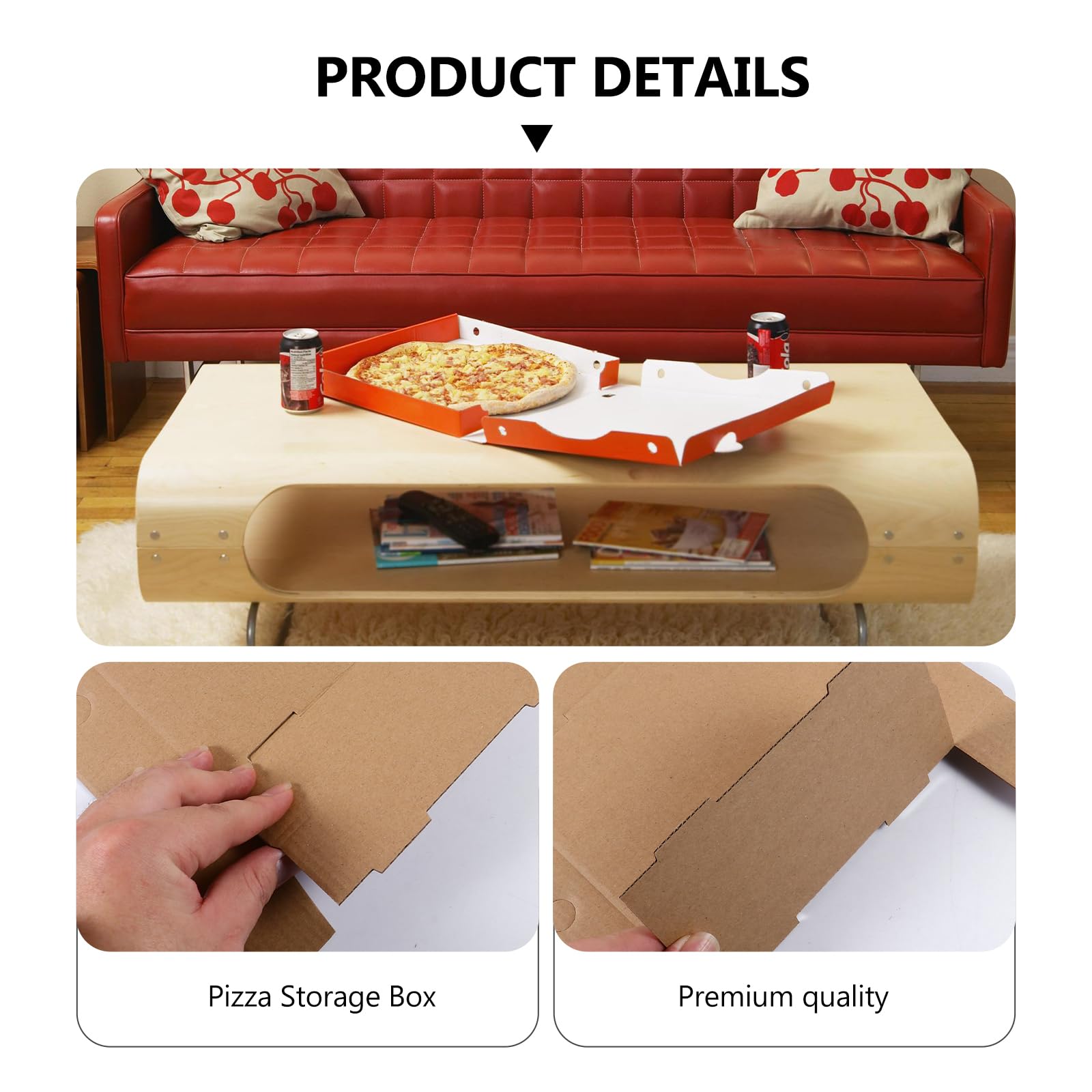 Cabilock 25 mini scatole per pizza in cartone bianco