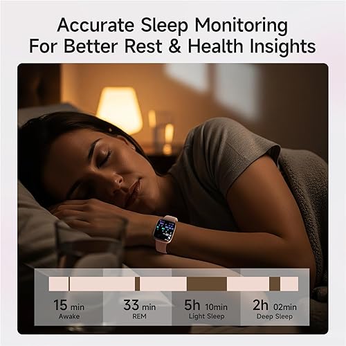 Miniatura 5 de Reloj inteligente para mujer, 1.85 pulgadas AMOLED con pantalla ultra transparente compatible con iPhoneSamsungAndroid, más de 100 modos deportivos