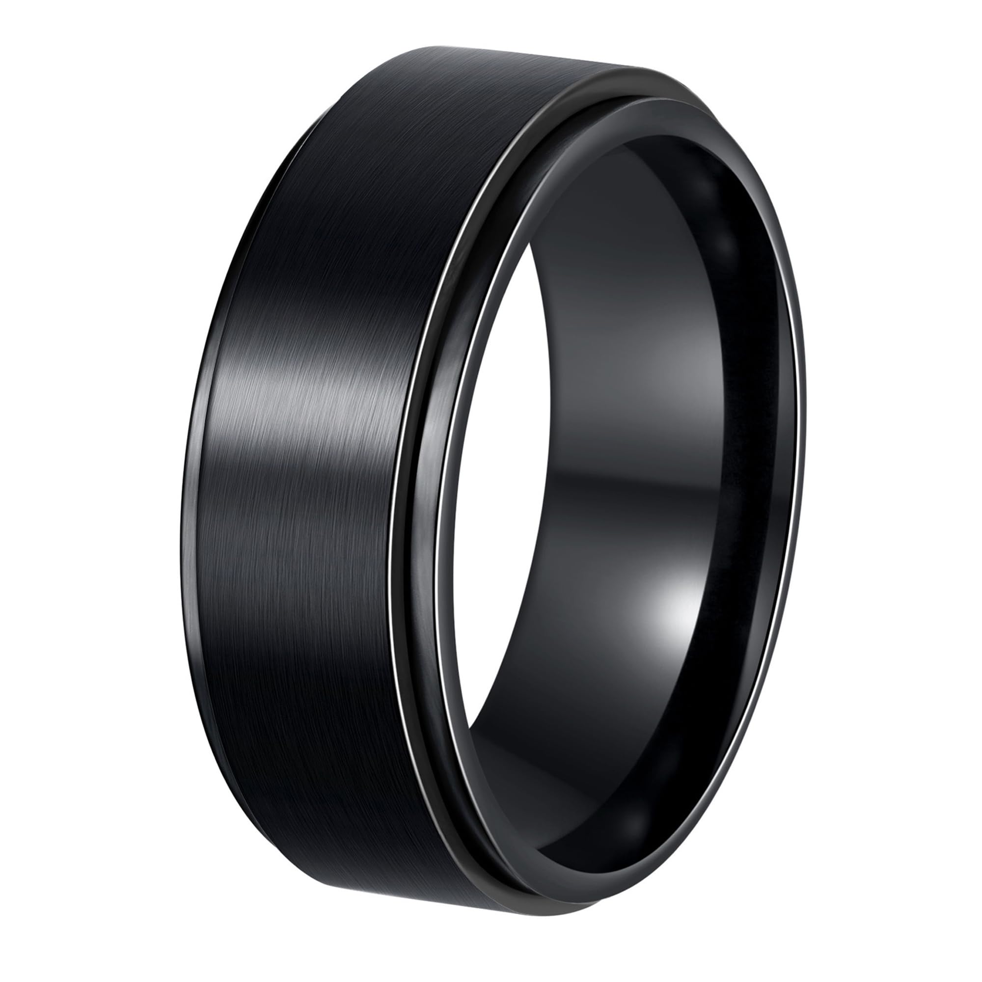 Mens Fidget Rings Anxiety Rings for Men Womens Chain Spinner Rings for Adults Titanium Steel Rings