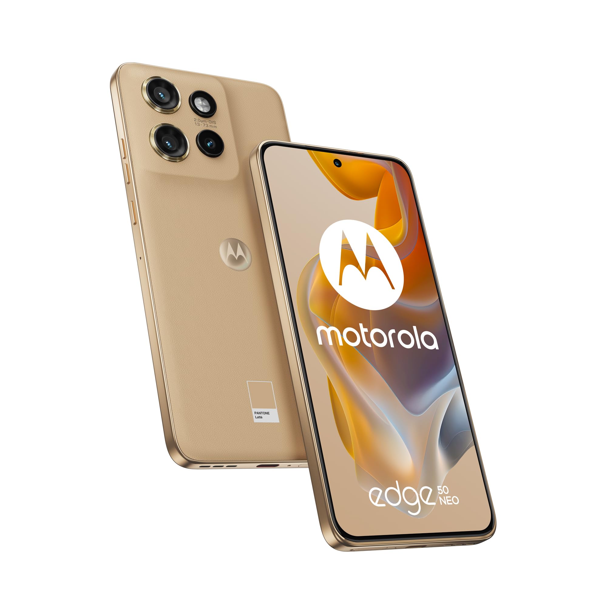 Motorola edge 50 neo (8/256GB, Fotocamera Sony LYTIA™ 700C 50+13+10MP selfie 32MP, Display 6.36" pOLED 120Hz, IP68, MediaTek MTK 24M, batteria 4310mAh, ricarica 68W, Android 14), PANTONE Latte
