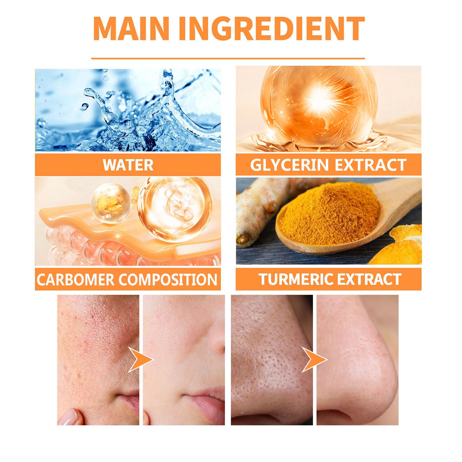 Turmeric Face Cream,Turmeric Antioxygen Repair Face Cream,Dark Spot Corrector Remover For Face,Anti Aging Cream,Moisturizing Erase Fine Lines 1.76 FL OZ - Image 4