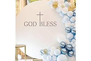 God Bless Personalized Baptism Party Wall Decal Backdrop