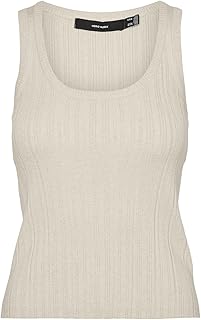VMSTEPHANIE RIB SL U-NECK TOP GA Kazak Kadın