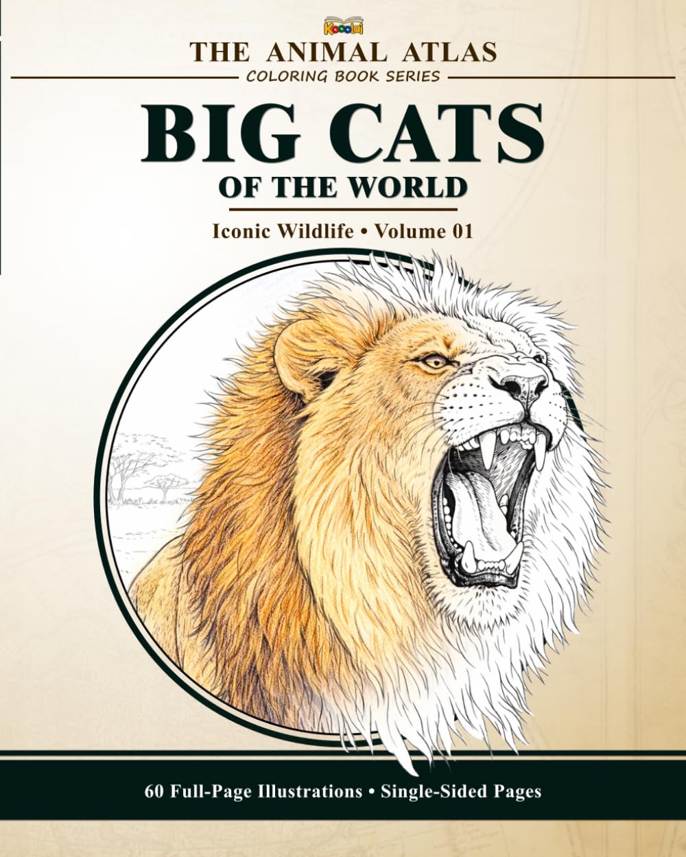 Big Cats of the World: A Wildlife Coloring Book for Teens & Adults (The Animal Atlas Coloring Book Series - Iconic Wildlife: Volume 01)