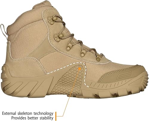 Miniatura 3 de FREE SOLDIER Men's Waterproof Hiking Boots Military Tactical Boots for Men Outdoor Lightweight Work Boots