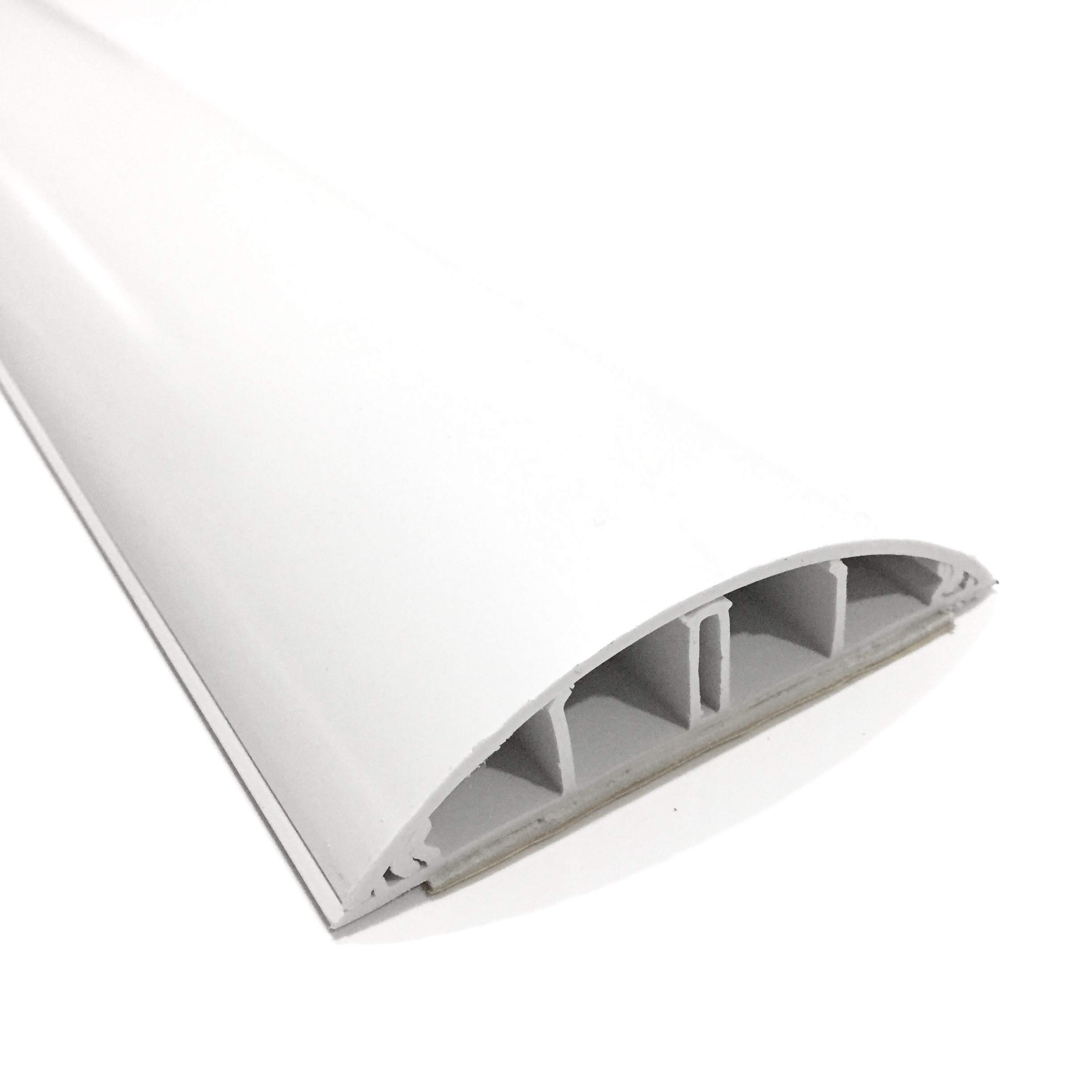 SCOSKK251 2 m Habrund Kabelkanal (L x B x H 2000 x 90 x 20 mm, PVC, Fußboden, Kanal, Selbstklebend) weiß