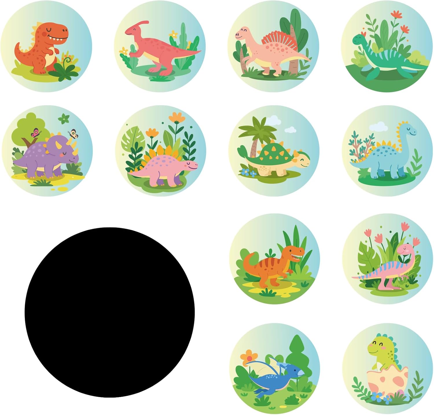 24pcs Potty Training Stickers, Reusable Toilet Reveal Sticker Colorful Self Adhesive Bathroom Seat Decal Artistic Decoration Early Educational Supply for Children (Dinosaur)