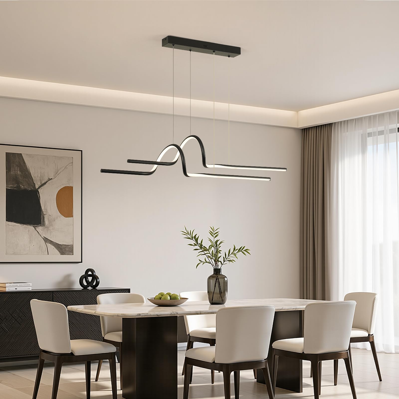 OTREN Lámpara LED Colgante de Techo, 100cm Lámpara Regulable para Comedor