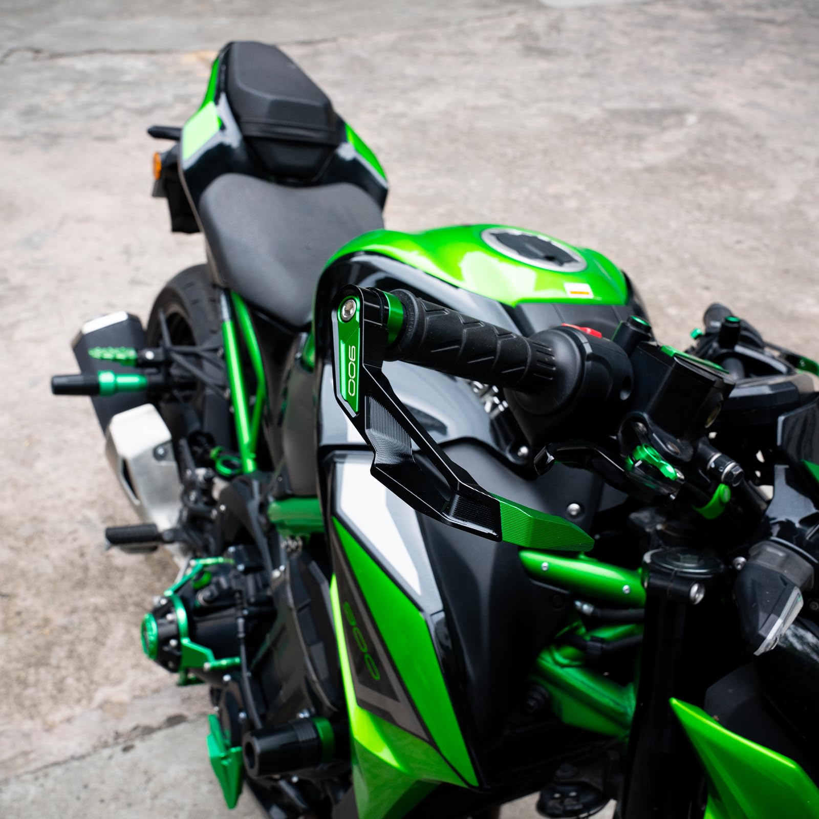 Per KAWASAKI Z900 Z 900RS 2017-2025 Manubrio Leve Freno Frizione Protezione Paramani (Verde)