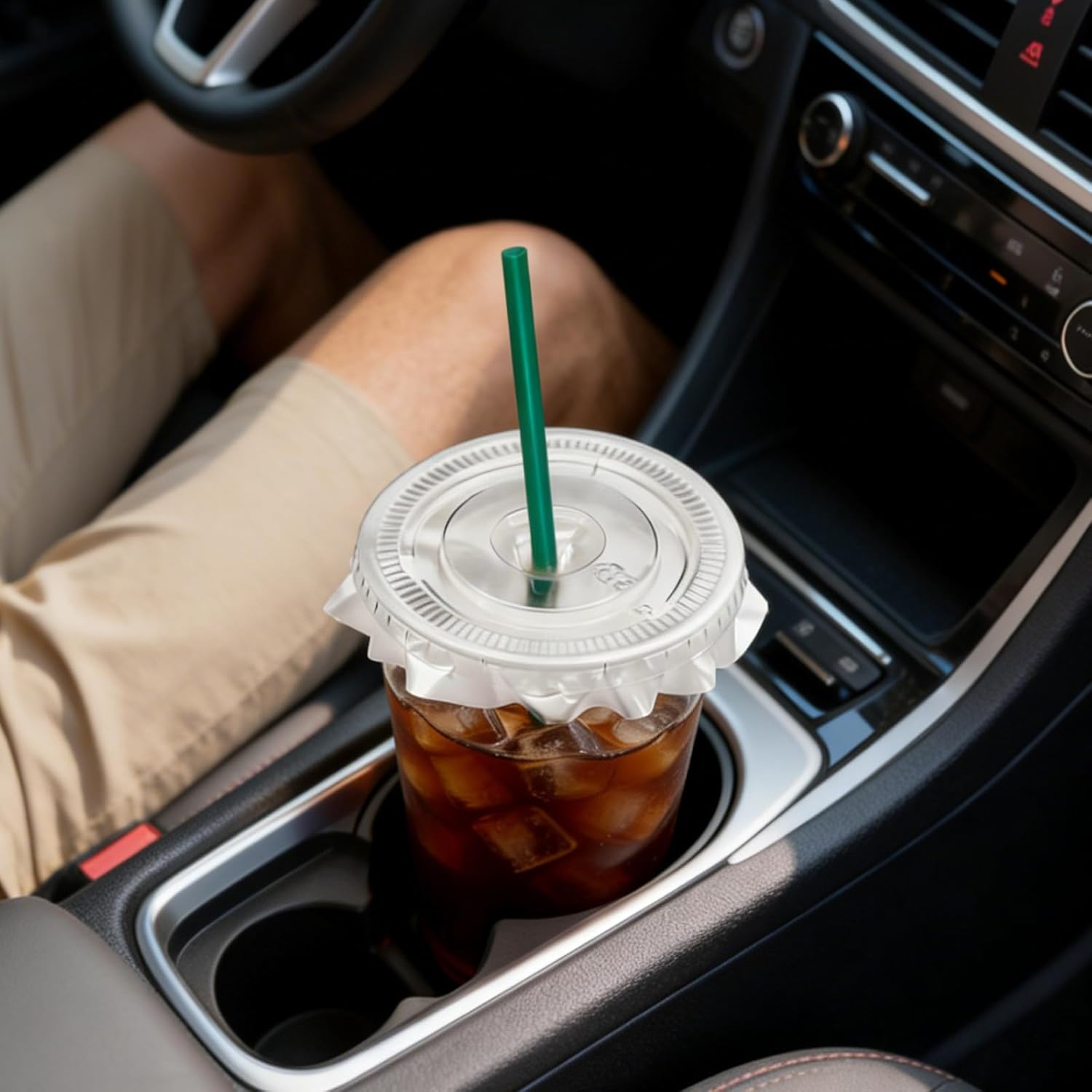 25 Sets 16 oz Clear Plastic Cups with Lids and Straws, Disposable Iced Coffee Cups for Cold Beverages, Smoothies, Bubble Tea, Includes Leak-Proof Paper and Stickers - Image 5