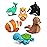 Tub Works Marine Mold Free Bath Toys, 6 Pack | Sealed, No Hole Bath Toys Design Keeps Moisture Out | Soft, Squeezable & Float on Water | Easy-Grip Baby & Toddler Bath Toy Set | Great Baby Pool Toys