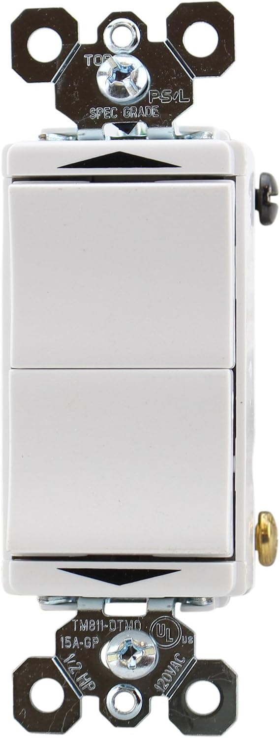 Legrand Pass & Seymour TM811DTMOW Spec Grade Decorator Rocker Momentary