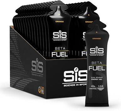 Science in Sport Beta Fuel Gels Dual Source Energy Gel, Orange Flavour, 40 g of Carbs Per Pack, 60 ml Pack 30 Pack
