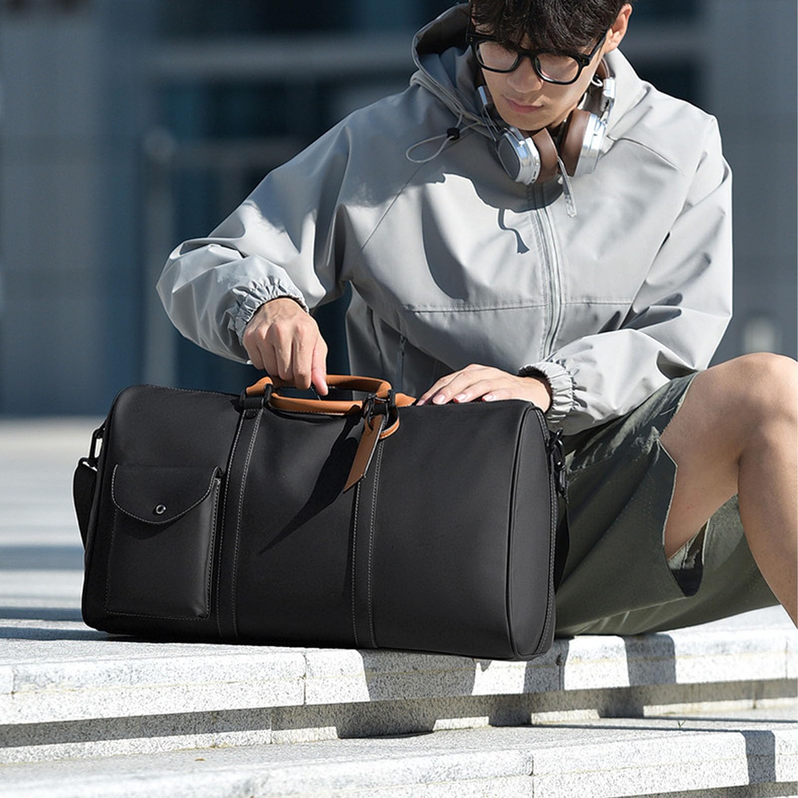 Bolso De Viaje, Las Bolsas Deportivas Y Las Bolsas De Viaje De Fin De Semana Son Adecuadas para Viajes De Negocios Y Deportivos, Y Son Unisex (Negro)