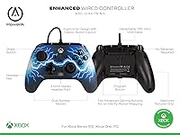 Vista 2 de PowerA Enhanced Wired Controller for Xbox Series X S - Arc Lightning, Officially Licensed for Xbox Arco Relámpago