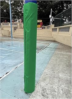 Funda acolchada portátil impermeable para postes de jardín, garaje, sótano, se adapta a postes redondos de metal, madera, cemento, color verde, 140 mm de diámetro, protección reutilizable
