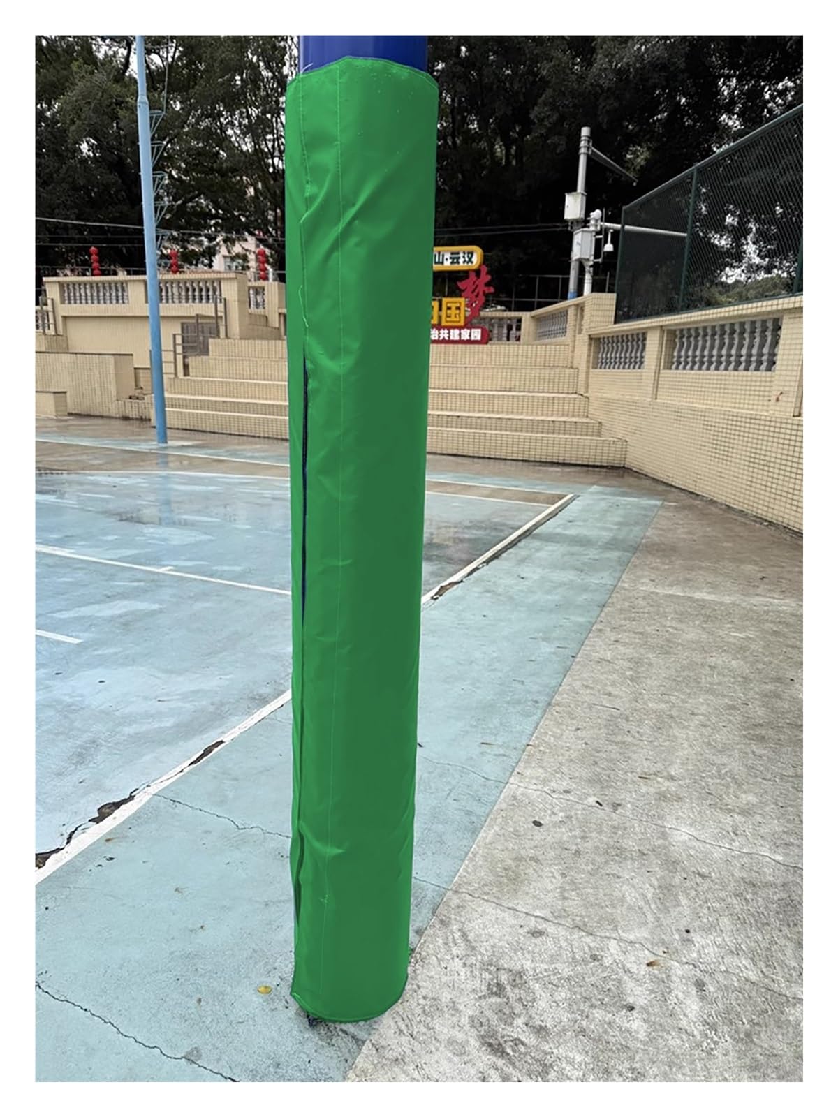 Yllffll Green Playground/Garage/Basement Pole Padding Wrap Around, Portbale Reusable Waterproof Round Posts Pad(2" 3" 4" 5" 6" 7" 8" Id) For Metal/Wood/Concrete/Cement Post Colum(,Dia 100Mm (4In))