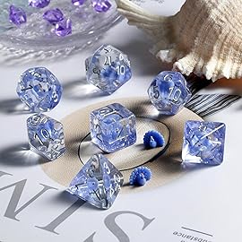 Peacock DND Dice, DNDND Resin Dice Set with Velvet Bag for Dungeons and Dragons D&D Role Playing Games and Tabletop GamesPeacock