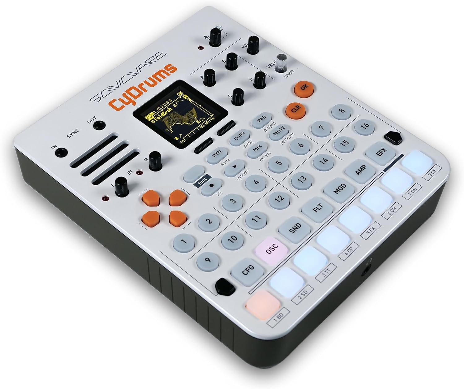 SONICWARE CyDrums with various cables connected