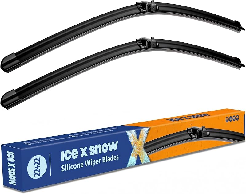 Palhetas de limpador de para-brisa em silicone icexsnow 60,96 cm + 60,96 cm para Mercedes-Benz C250, C300, C350, C63 AMG e CLS550 – Kit com 2