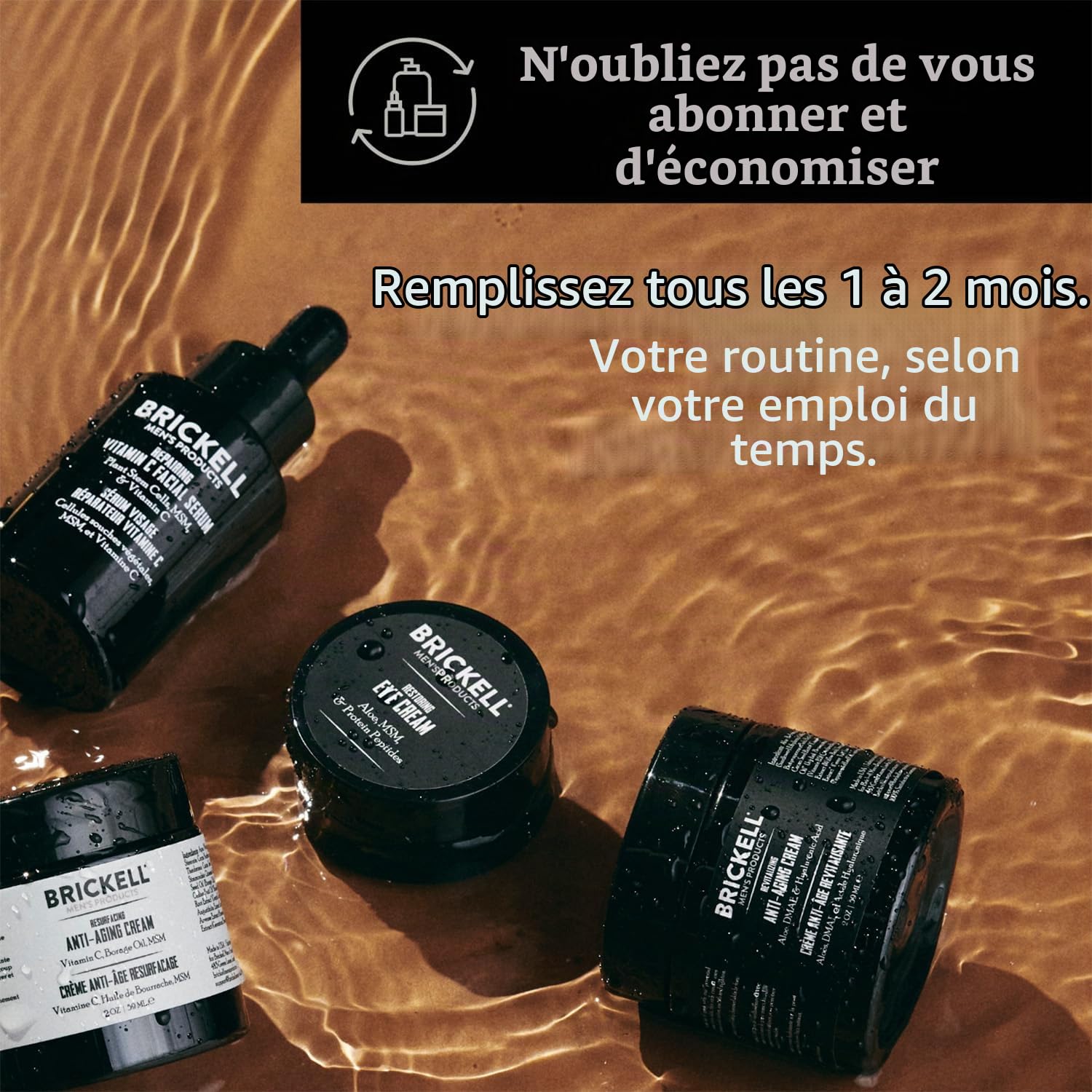 Brickell Men's Crème Hydratante Visage au Rétinol, Naturelle et Biologique, Crème de Nuit Anti-Rides au Rétinol et à L'acide Hyaluronique, Non Parfumée, 59 ml