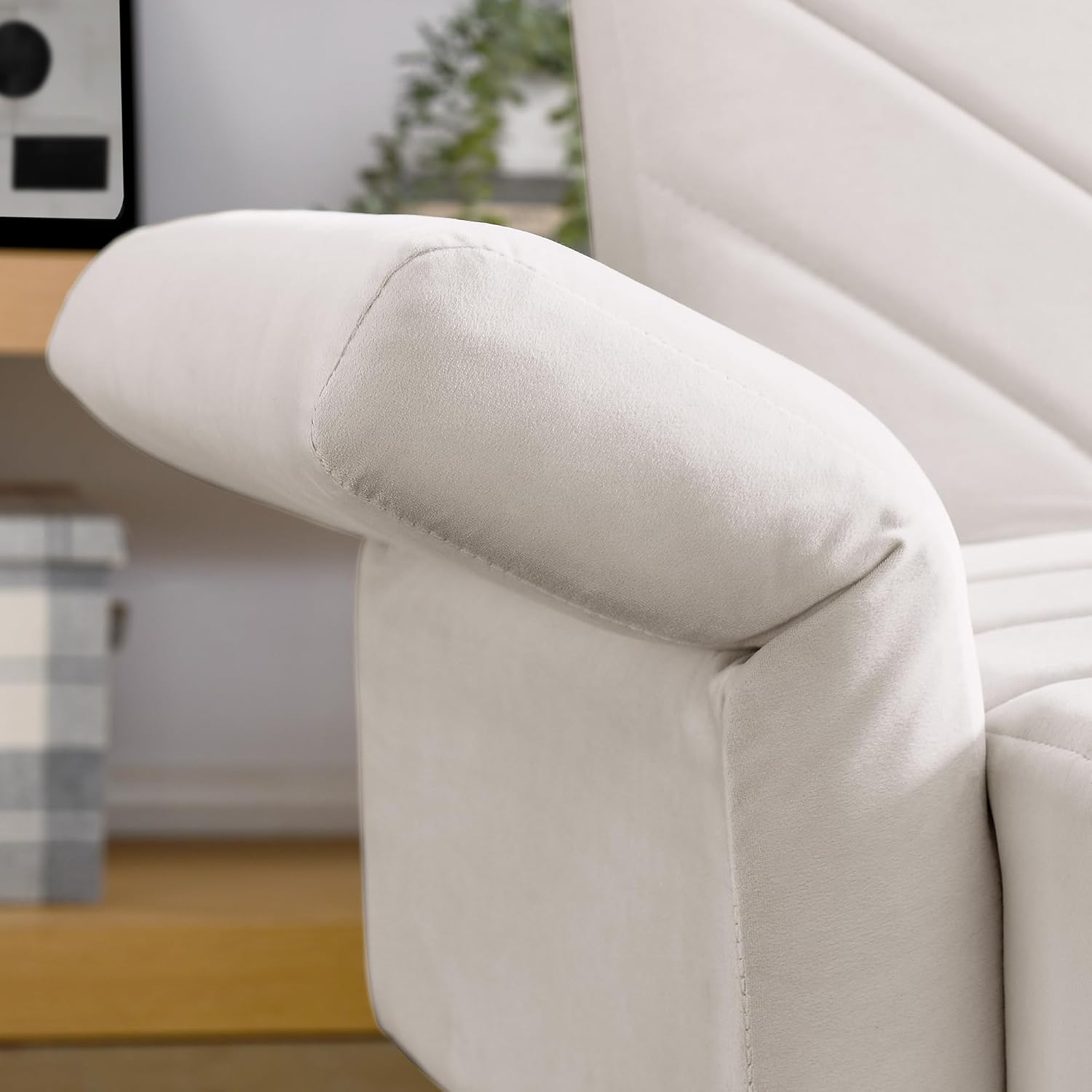 Convertible Velvet Futon Couch with Adjustable Armrests - Mid-Century Modern Folding Sofa Bed for Apartments, Comfortable Recliner with Extended Sleeper Area