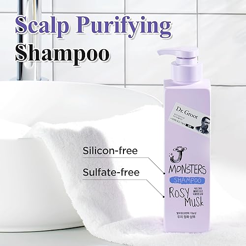 Miniatura 8 de Dr. Groot J Monsters - Juego de champú purificador del cuero cabelludo (almizcle rosado, 16.1 onzas líquidas), juego de cuidado del cabello que