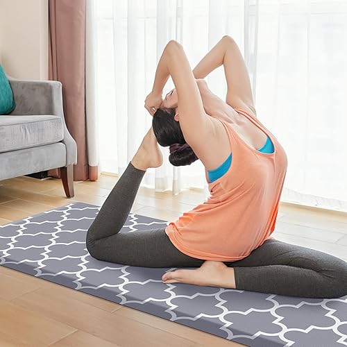 Miniatura 9 de KMAT - 2 tapetes acolchados para cocina, antifatiga, impermeables, antideslizantes, PVC resistente y espuma cómoda y ergonómica para estar de pie,