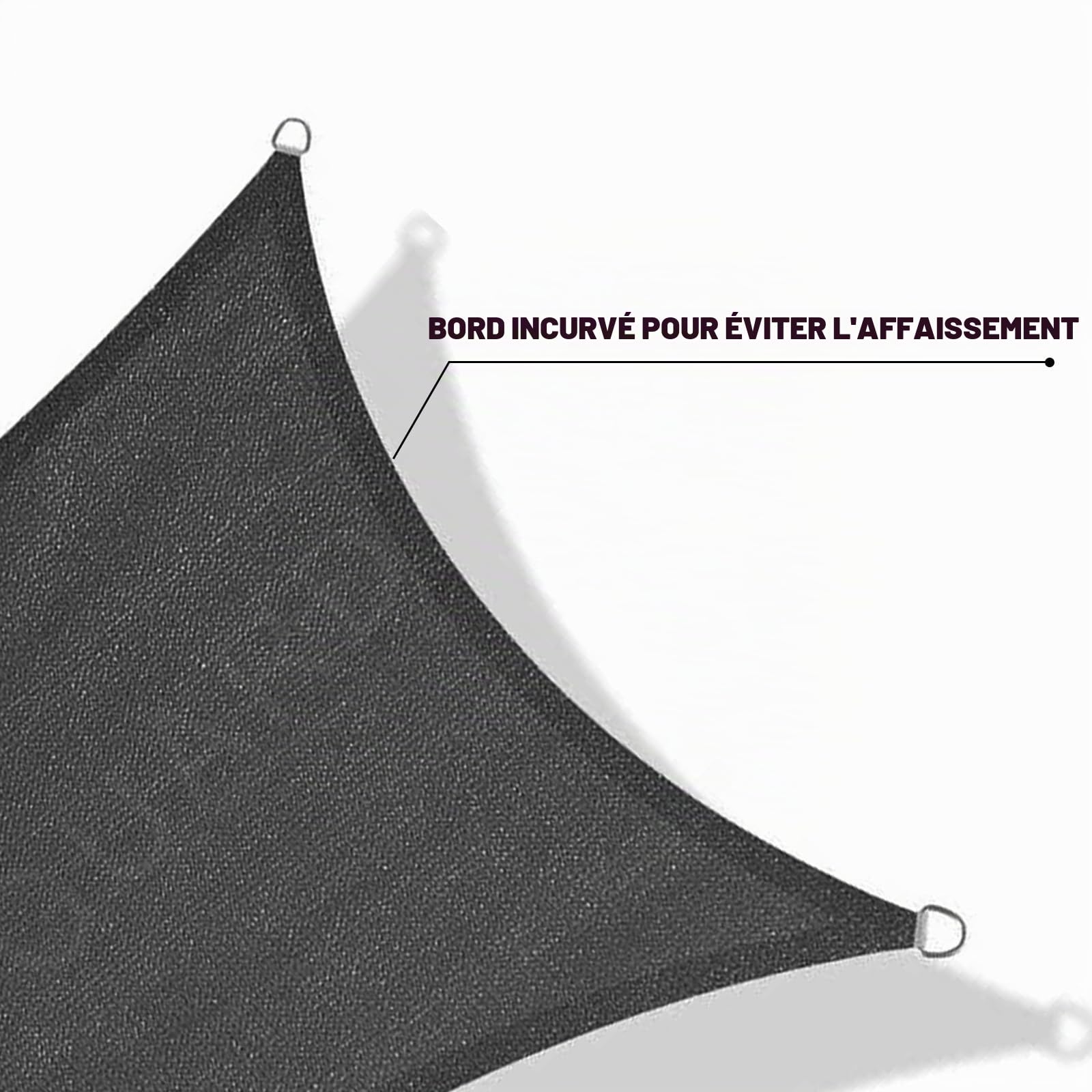 Sunny Guard Voile d'ombrage rectangulaire de 3 x 3 m Anthracite Anti-UV pour Cour, terrasse, Jardin, activités de Plein air et installations (Nous fabriquons des Tailles personnalisées) | Voile d'ombrage pour jardin, terrasse, pergola avec protection UV e