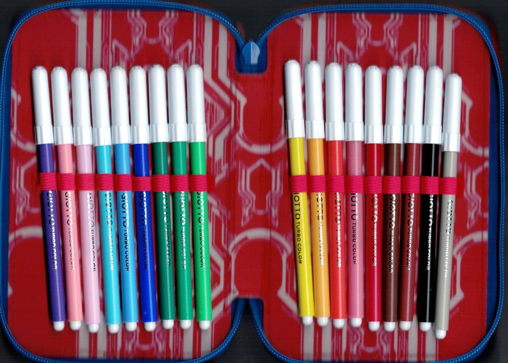Trousse Scolaire Spiderman Marvel 3 Compartiments 44 Pièces - Stylos, Feutres, Crayons Couleurs, Accessoire École Enfant