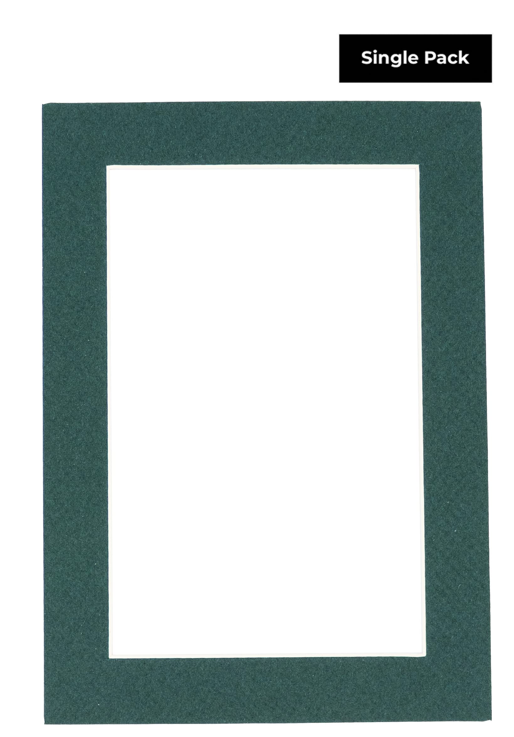 12x18 Mat Bevel Cut for 10x16 Photos - Acid Free Forest Green Precut Matboard - For Pictures, Photos, Framing - 4-ply Thickness