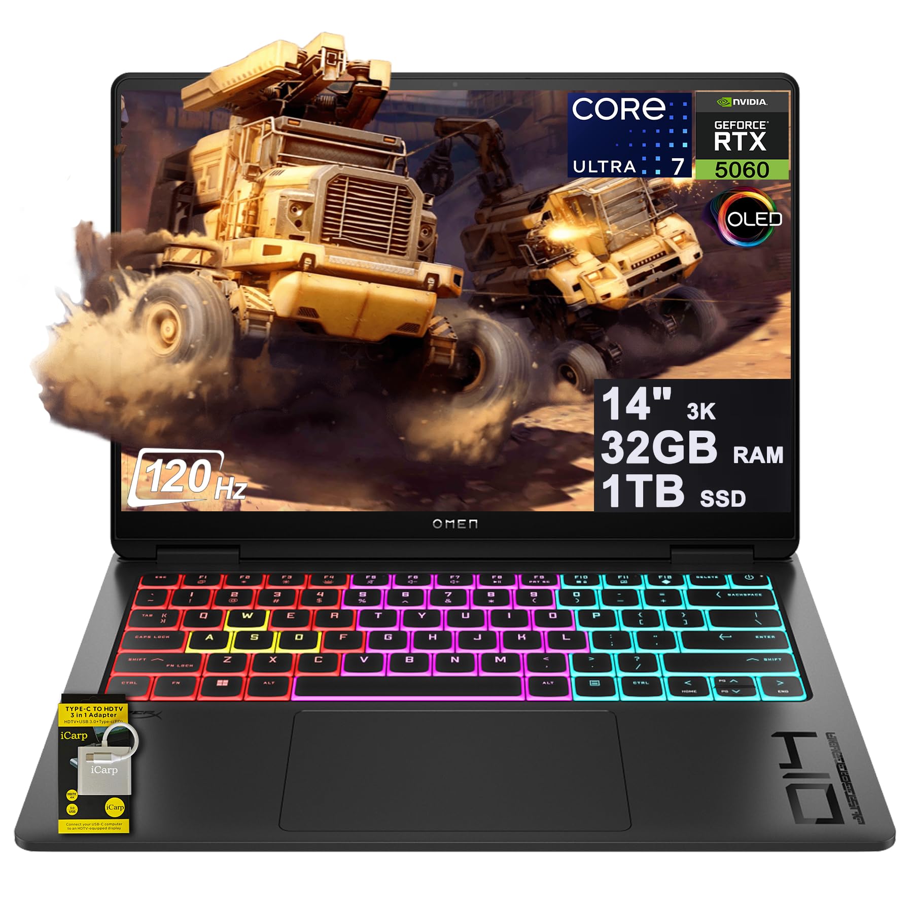 Amazon.co.jp: HP Omen Transcend 14 Gaming AI ノートパソコン 14
