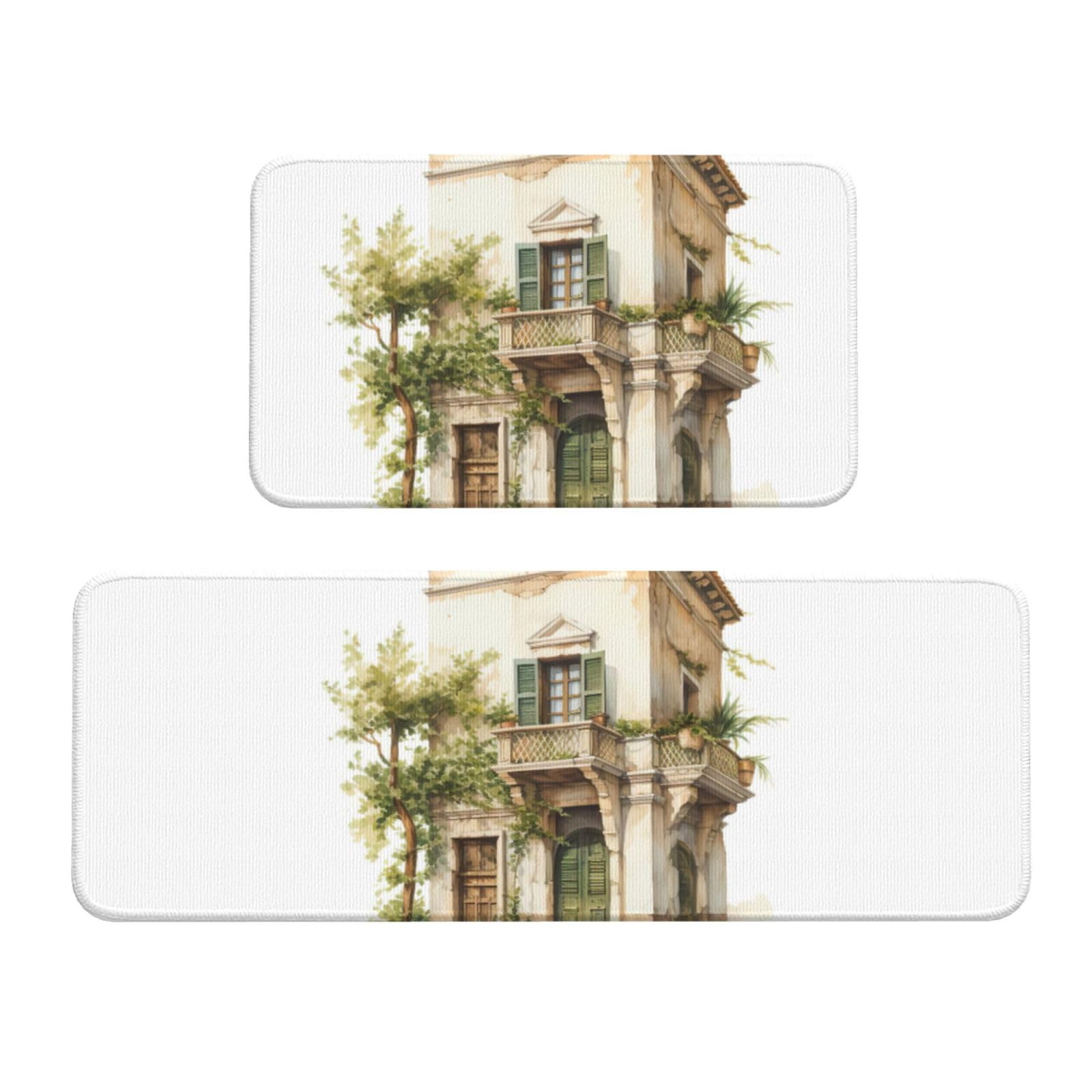 Tapis de sol cuisine lot de 2 anti-glisse pour sécuriser la buanderie et le bureau