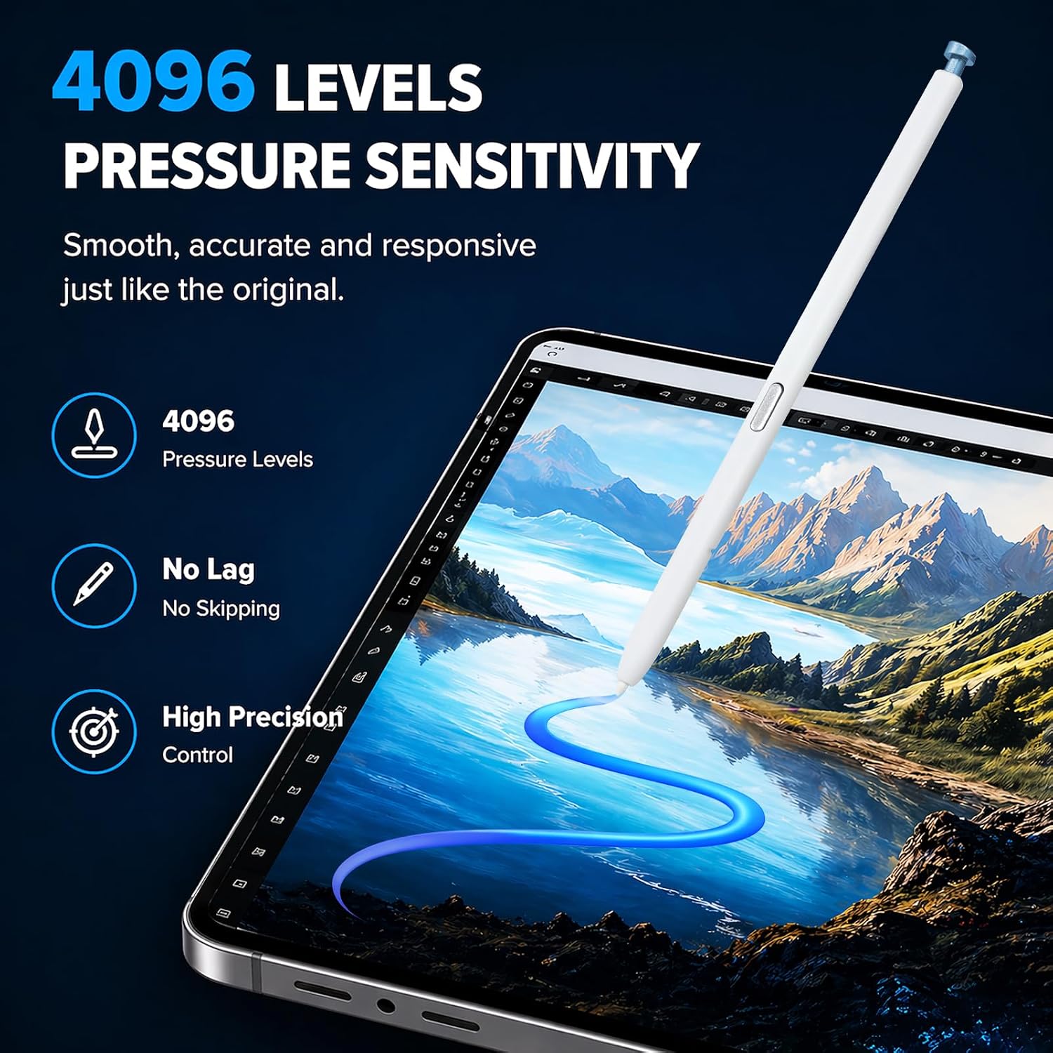 Galaxy S26 Ultra S Pen for Samsung Galaxy S26 Ultra Pen Replacement, S Pen S26 Ultra Stylus Pen Replacement with 5 Tips/Nibs (Sky Blue) image 5