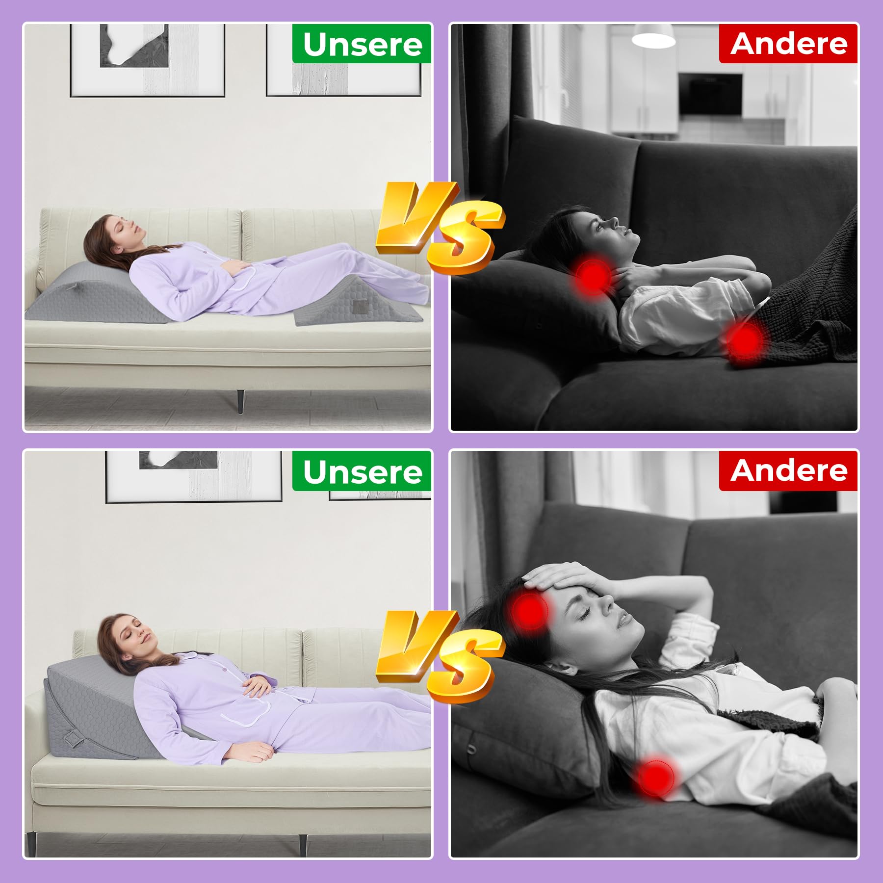 Babenest Base de esponja triangular para cama (capa de aire gris)