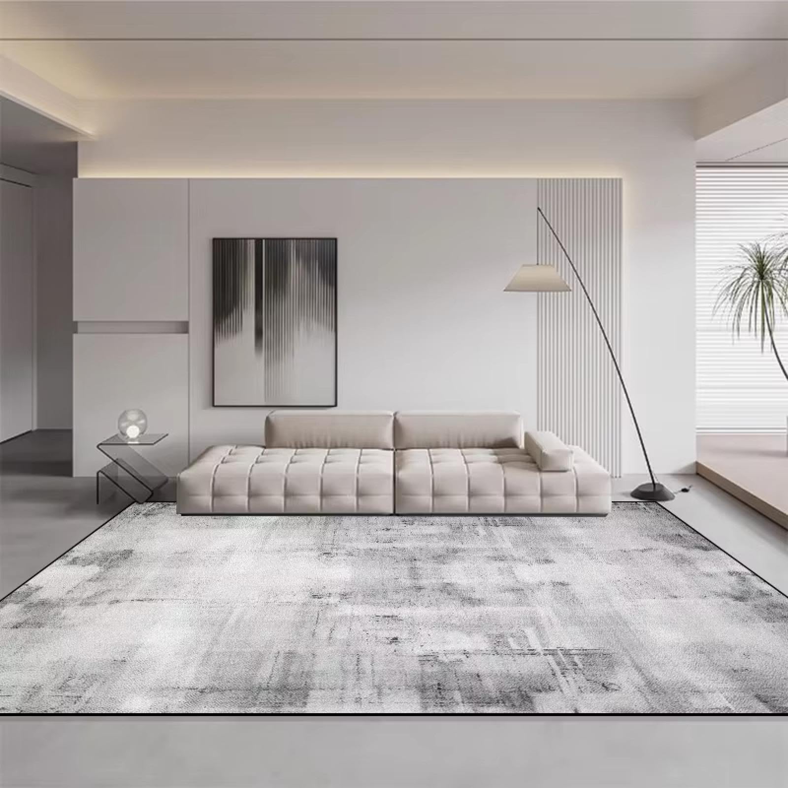 Alfombra abstracta moderna para renovar el suelo del dormitorio y la zona del sofá