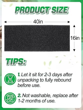 Acostop 50PPI 0.5x 16x 40 Cuttable RV Air Conditioner Filter Replacement | Premium Adsorption RV AC Filters for RV Accessories Camper Essentials Travel Trailers Must Haves