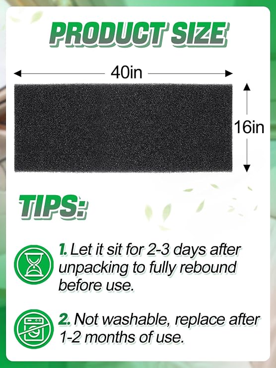 Acostop 50PPI 0.5x 16x 40 Cuttable RV Air Conditioner Filter Replacement | Premium Adsorption RV AC Filters for RV Accessories Camper Essentials Travel Trailers Must Haves