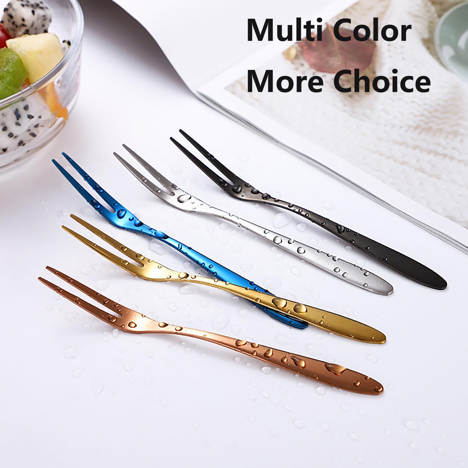 Cute Mini Dessert Forks - Mix Colors -5