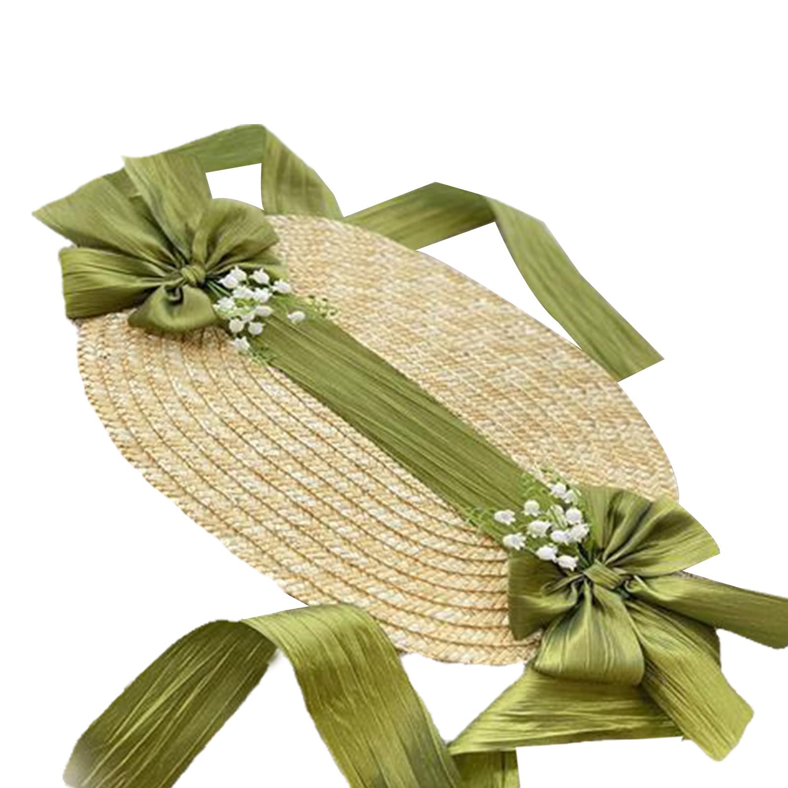 caoxhenr Sombrero de paja victoriano Lolita para mujeres y niñas, para boda, fiesta de té, sombrero de Lolita, sombrero vintage de flores, gorra de playa, sombrero de paja tejida, ver fotos, Talla