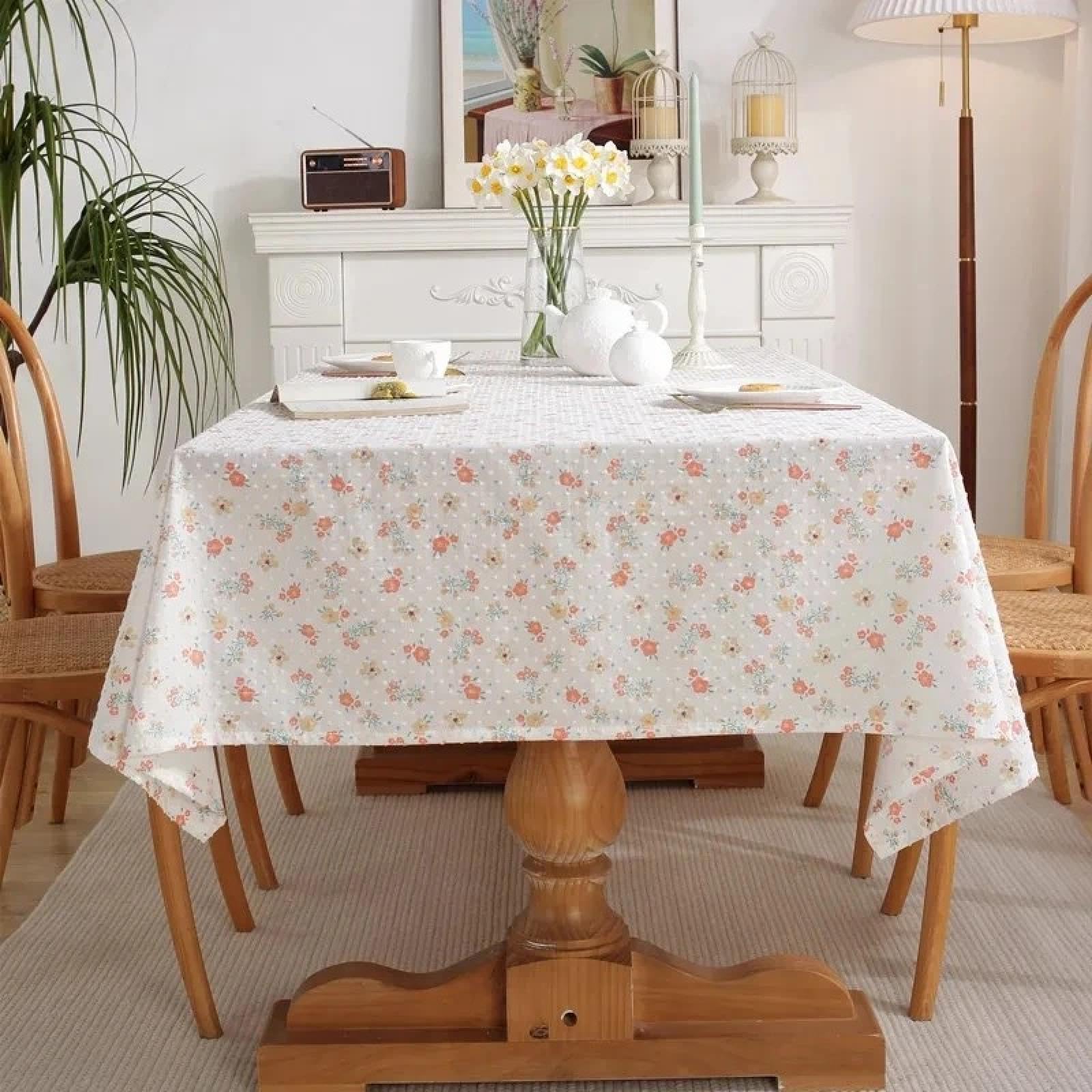 Nappe rectangulaire en coton 90x140 cuisine et salle à manger décor de ferme