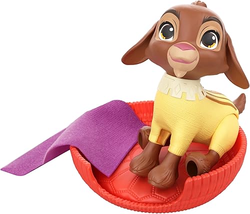 Miniatura 3 de Mattel Disney Wish Dolls, Valentino & Star Figures Set & 6 accesorios como cama y manta para mascotas, figura de cabra dobla las piernas hacia