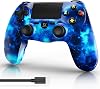 Wireless Controller for PS4, Controller for Sony PlayStation 4, Double Shock 6-Axis Motion Sensor, Sensitive Touch Pad, Built-in Speaker & Stereo Headphone Jack, Compatible with PlayStation 4ProSlim