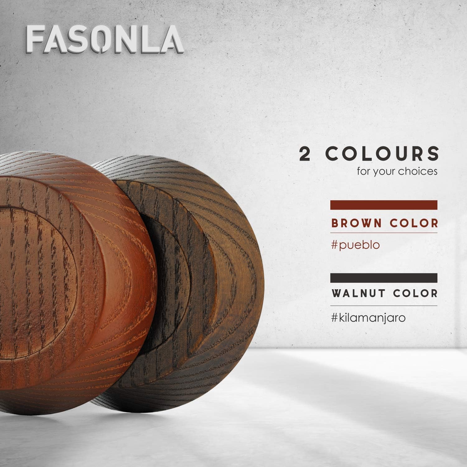 FASONLA Furniture Risers, 0.8 Inch Height Solid Natural Wood Risers for 4 Bed Risers, Furniture Risers, Table Risers, Sofa Risers, Chair Risers with Non-Slip Recessed Hole to Heavy Furniture : Home & Kitchen