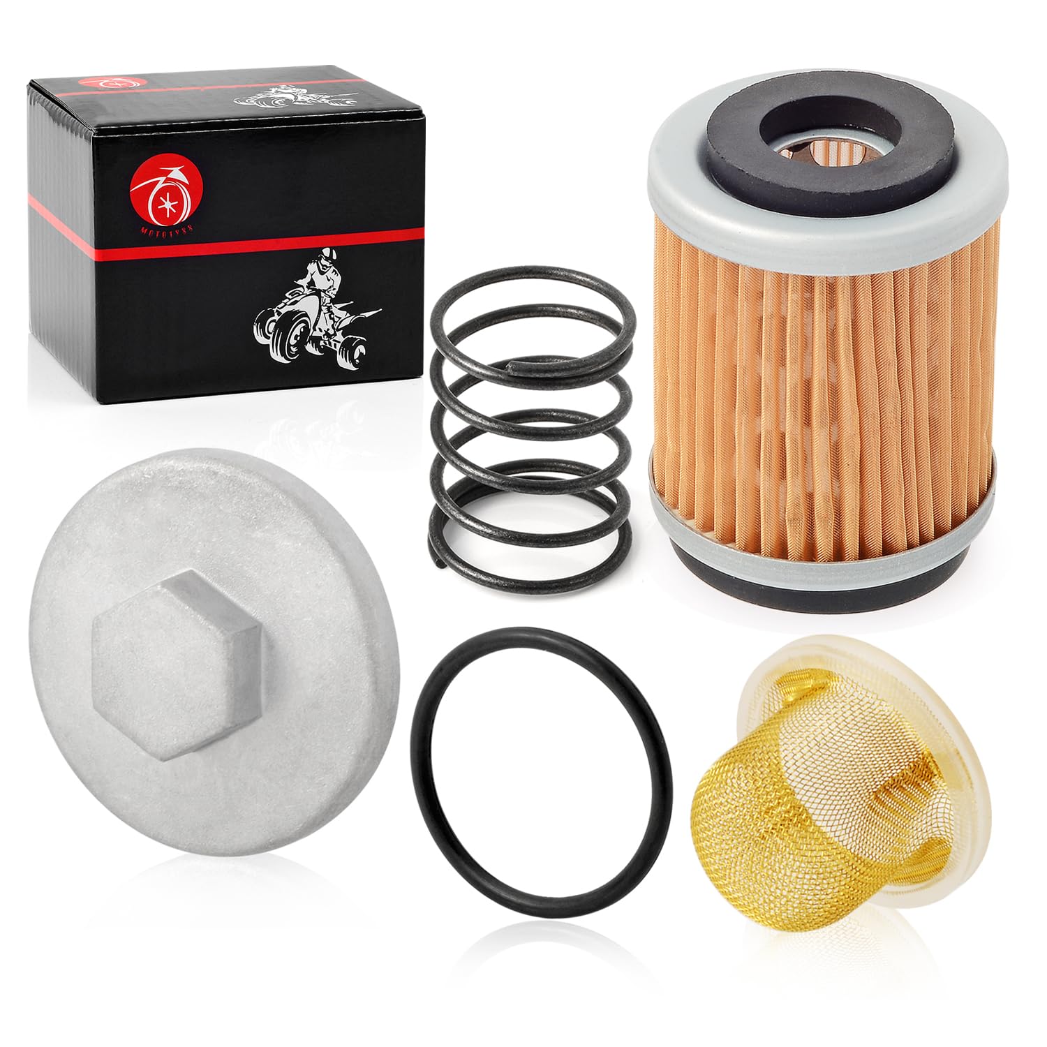Oil Drain Plug CAP & Spring Oil Filter STRAINER For YAMAHA SR185