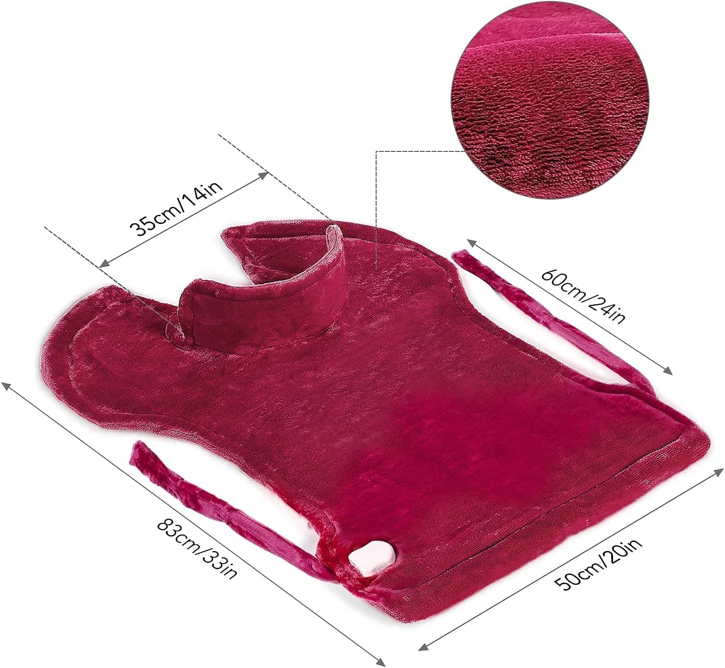 Large Heating Pad for Neck, Back and Shoulder, 24"x33" Heat Wrap with Fast-Heating and 5 Heat Settings,2 Hours Auto Shut Off Machine Washable
