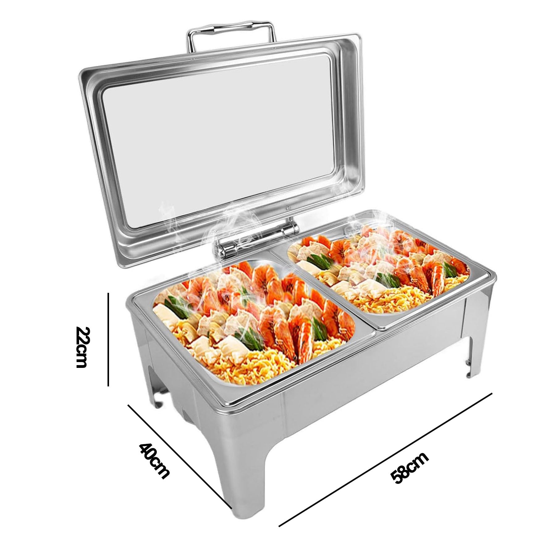 Scaldavivande, utensili da buffet per catering, feste, hotel e matrimoni, ideale per mantenere i piatti caldi durante gli eventi