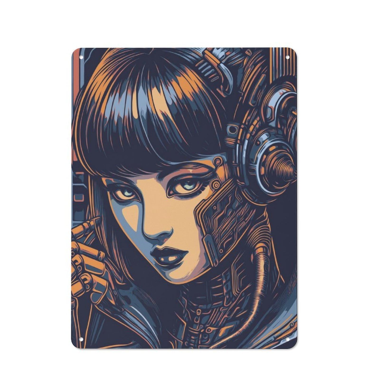 Junmoney Miss Dj Tin Wall Plaque 40X30cm With For Dining Room Or Kitchen, For Vintage Wall Decor Fans, For Themed Room Decoration