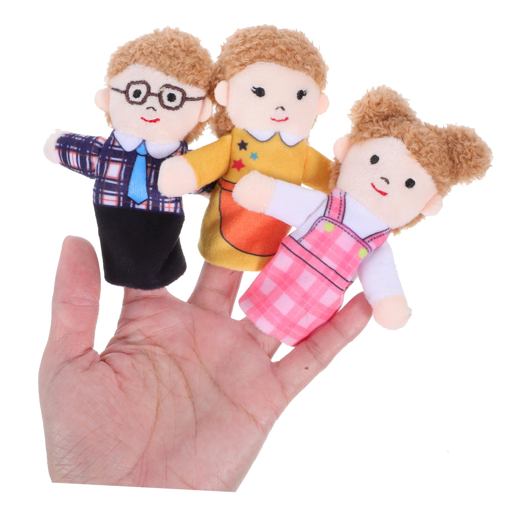 Hohopeti 6 Piezas Marionetas Dedos Familia de Peluche para Juguetes Educativos Preescolares para Teatro y Material y Cómodo para Padres y Profesores Interactivo Casa y Escuela