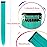 12 PCS Teal Blue Hair Extensions Clip in, Colored Party Highlights Extension for Kids Girls Synthetic Hairpiece Straight 22 inch